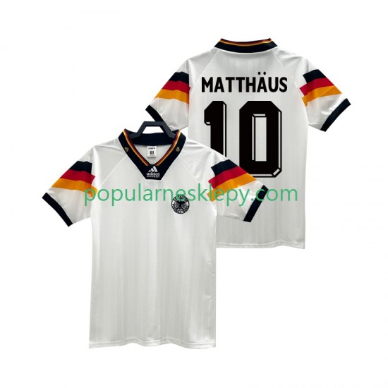 Koszulka Krótka Męska Reprezentacji Niemiec Pierwszy strój MATTHAUS 10 Retro 1992 Koszulka Krótka Męska Reprezentacji Niemiec Pierwszy strój MATTHAUS 10 Retro 1992