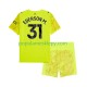 Koszulka Krótka dla Dzieci Bramkarz Manchester City Trzeci strój Ederson Moraes 31 2025-2026