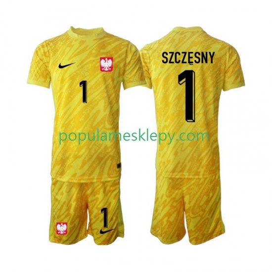Koszulka Krótka dla Dzieci Bramkarz Reprezentacji Polski Pierwszy strój Szczesny 1 2024 Koszulka Krótka dla Dzieci Bramkarz Reprezentacji Polski Pierwszy strój Szczesny 1 2024