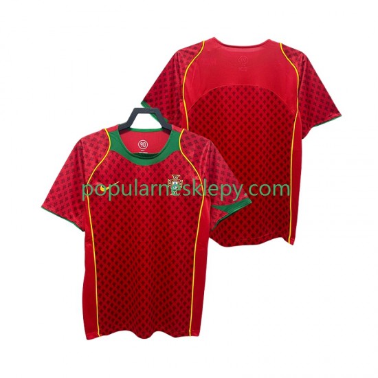 Koszulka Krótka Męska Reprezentacji Portugalii Pierwszy strój Retro 2004