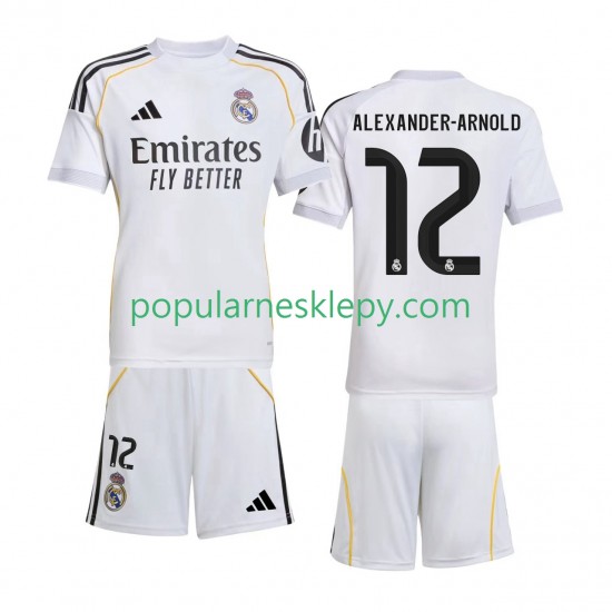 Koszulka Krótka dla Dzieci Real Madryt Pierwszy strój Alexander-Arnold 12 2025-2026 Koszulka Krótka dla Dzieci Real Madryt Pierwszy strój Alexander-Arnold 12 2025-2026
