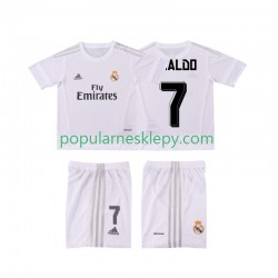 Koszulka Krótka dla Dzieci Real Madryt Pierwszy strój Cristiano Ronaldo 7 Retro 2015 2016