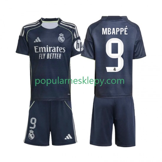 Koszulka Krótka dla Dzieci Real Madryt Drugi strój Kylian Mbappe 9 2025-2026