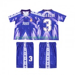 Koszulka Krótka dla Dzieci Real Madryt Drugi strój R CARLOS 3 Retro 1996-1997