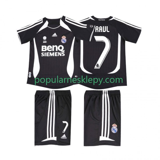 Koszulka Krótka dla Dzieci Real Madryt Drugi strój RAUL 7 Retro 2006 2007
