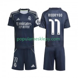 Koszulka Krótka dla Dzieci Real Madryt Drugi strój Rodrygo 11 2025-2026