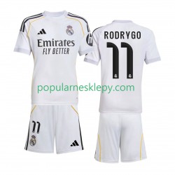 Koszulka Krótka dla Dzieci Real Madryt Pierwszy strój Rodrygo 11 2025-2026