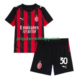 Koszulka Krótka dla Dzieci AC Milan Pierwszy strój Ardon Jashari 30 2025-2026