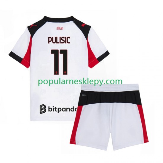 Koszulka Krótka dla Dzieci AC Milan Drugi strój Christian Pulisic 11 2025-2026