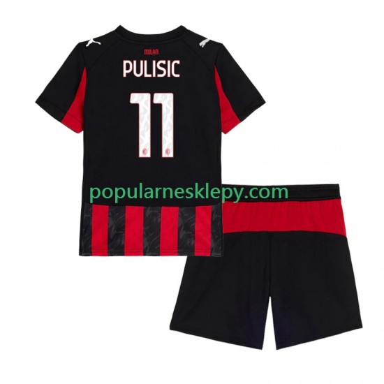 Koszulka Krótka dla Dzieci AC Milan Pierwszy strój Christian Pulisic 11 2025-2026 Koszulka Krótka dla Dzieci AC Milan Pierwszy strój Christian Pulisic 11 2025-2026