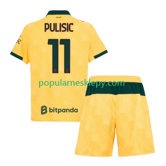 Koszulka Krótka dla Dzieci AC Milan Trzeci strój Christian Pulisic 11 2025-2026