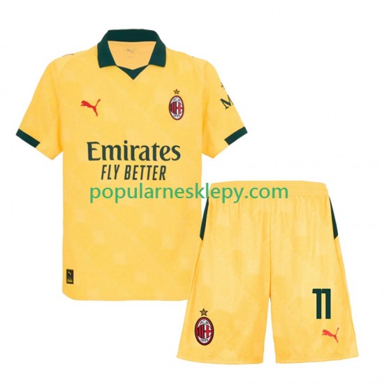 Koszulka Krótka dla Dzieci AC Milan Trzeci strój Christian Pulisic 11 2025-2026