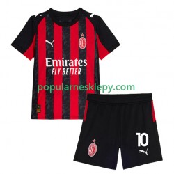 Koszulka Krótka dla Dzieci AC Milan Pierwszy strój Rafael Leao 10 2025-2026