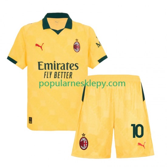 Koszulka Krótka dla Dzieci AC Milan Trzeci strój Rafael Leao 10 2025-2026