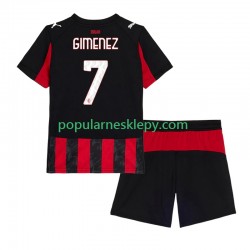 Koszulka Krótka dla Dzieci AC Milan Pierwszy strój Santiago Gimenez 7 2025-2026