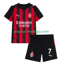 Koszulka Krótka dla Dzieci AC Milan Pierwszy strój Santiago Gimenez 7 2025-2026