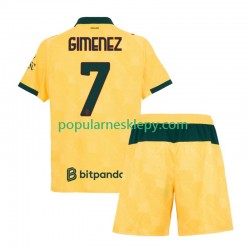 Koszulka Krótka dla Dzieci AC Milan Trzeci strój Santiago Gimenez 7 2025-2026