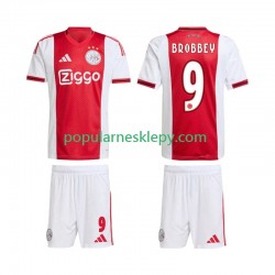 Koszulka Krótka dla Dzieci AFC Ajax Pierwszy strój Brian Brobbey 9 2025-2026