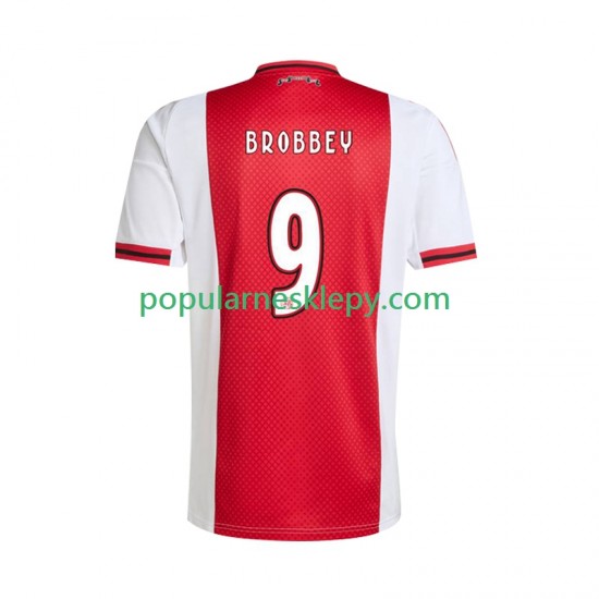 Koszulka Krótka Męska AFC Ajax Pierwszy strój Brian Brobbey 9 2025-2026