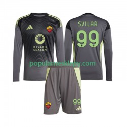 Koszulka Długi dla Dzieci Bramkarz AS Roma Pierwszy strój Mile Svilar 99 2025-2026