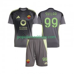 Koszulka Krótka dla Dzieci Bramkarz AS Roma Pierwszy strój Mile Svilar 99 2025-2026
