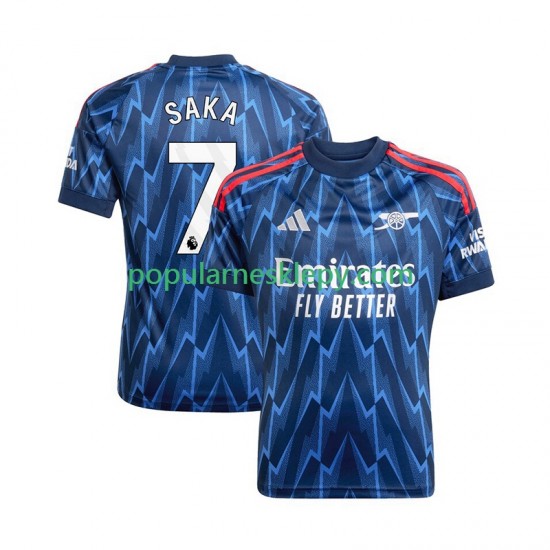 Koszulka Krótka Męska Arsenal Drugi strój Bukayo Saka 7 2025-2026