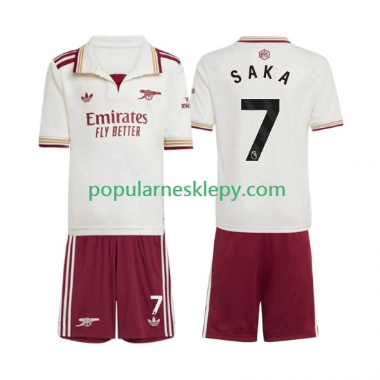 Koszulka Krótka dla Dzieci Arsenal Trzeci strój Bukayo Saka 7 2025-2026
