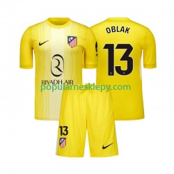 Koszulka Krótka dla Dzieci Bramkarz Atlético Madryt Pierwszy strój Jan Oblak 13 2025-2026