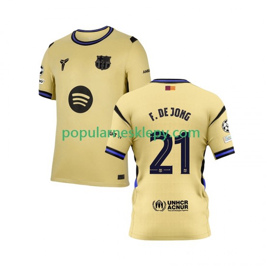 Koszulka Krótka Męska FC Barcelona Drugi strój Frenkie de Jong 21 Champions League 2025-2026