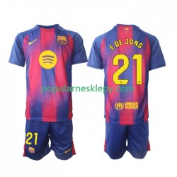 Koszulka Krótka dla Dzieci FC Barcelona Pierwszy strój Frenkie de Jong 21 2025-2026