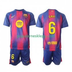Koszulka Krótka dla Dzieci FC Barcelona Pierwszy strój Gavi 6 2025-2026