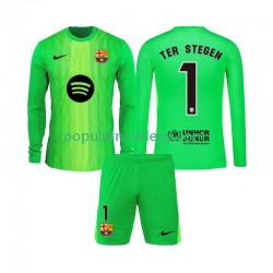 Koszulka Długi dla Dzieci Bramkarz FC Barcelona Pierwszy strój Ter Stegen 1 2025-2026