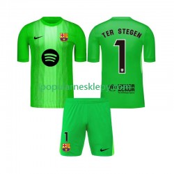 Koszulka Krótka dla Dzieci Bramkarz FC Barcelona Pierwszy strój Ter Stegen 1 2025-2026