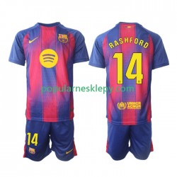 Koszulka Krótka dla Dzieci FC Barcelona Pierwszy strój Marcus Rashford 14 2025-2026