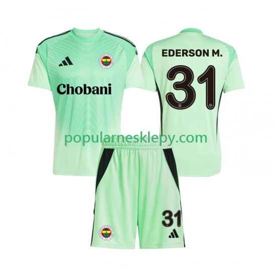 Koszulka Krótka dla Dzieci Bramkarz Drugi strój Fenerbahce Ederson Moraes 31 2025-2026 Koszulka Krótka dla Dzieci Bramkarz Drugi strój Fenerbahce Ederson Moraes 31 2025-2026