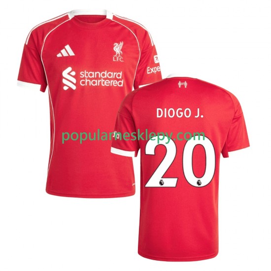Koszulka Krótka Męska Liverpool Pierwszy strój Diogo Jota 20 2025-2026