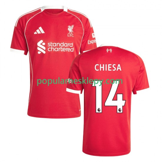 Koszulka Krótka Męska Liverpool Pierwszy strój Federico Chiesa 14 2025-2026