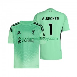 Koszulka Krótka Męska Bramkarz Liverpool Pierwszy strój Alisson Becker 1 2025-2026
