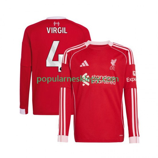 Koszulka Długi Męska Liverpool Pierwszy strój Virgil van Dijk 4 2025-2026