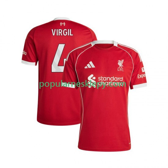 Koszulka Krótka Męska Liverpool Pierwszy strój Virgil van Dijk 4 2025-2026