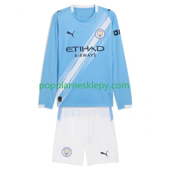 Koszulka Długi dla Dzieci Manchester City Pierwszy strój 2025-2026