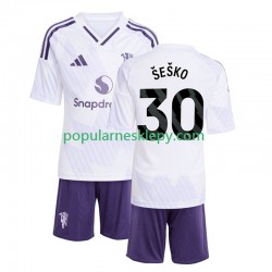 Koszulka Krótka dla Dzieci Manchester United Drugi strój Benjamin Sesko 30 2025-2026