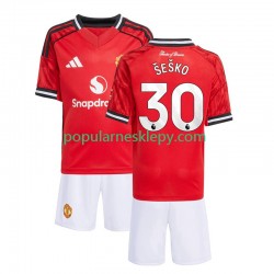 Koszulka Krótka dla Dzieci Manchester United Pierwszy strój Benjamin Sesko 30 2025-2026