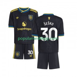 Koszulka Krótka dla Dzieci Manchester United Trzeci strój Benjamin Sesko 30 2025-2026