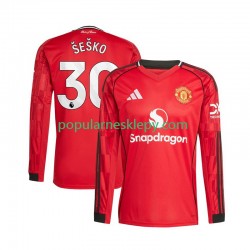 Koszulka Długi Męska Manchester United Pierwszy strój Benjamin Sesko 30 2025-2026