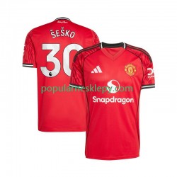 Koszulka Krótka Męska Manchester United Pierwszy strój Benjamin Sesko 30 2025-2026