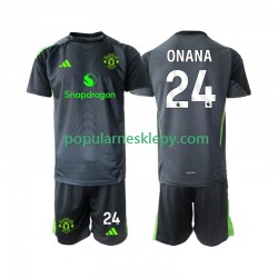 Koszulka Krótka dla Dzieci Bramkarz Manchester United Drugi strój Andre Onana 24 2025-2026