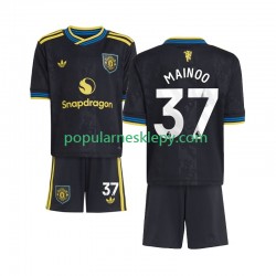 Koszulka Krótka dla Dzieci Manchester United Trzeci strój Kobbie Mainoo 37 2025-2026