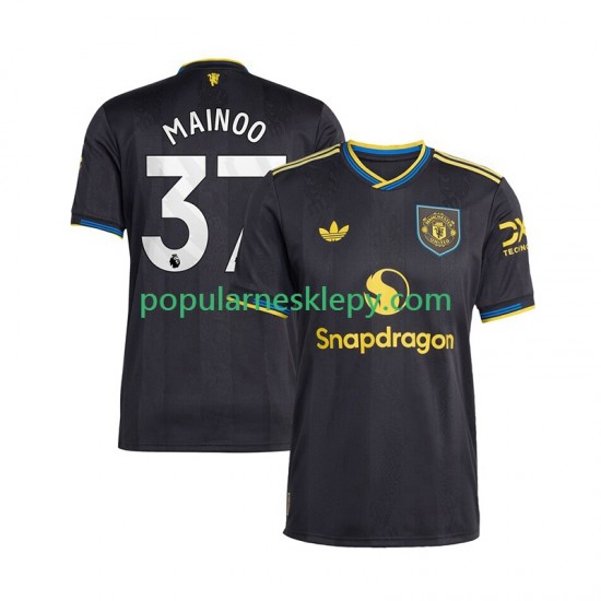 Koszulka Krótka Męska Manchester United Trzeci strój Kobbie Mainoo 37 2025-2026