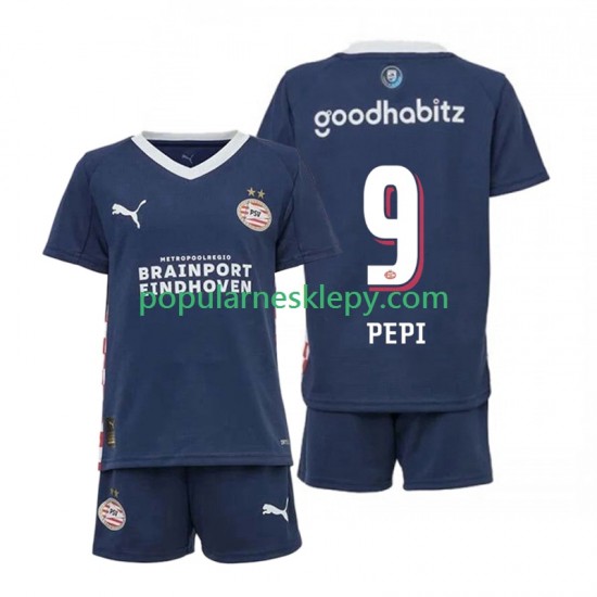 Koszulka Krótka dla Dzieci PSV Eindhoven Drugi strój Ricardo Pepi 9 2025-2026